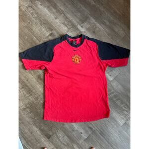 Vintage Nike Manchester United Embroidered Center Swoosh Tee Shirt Size Small